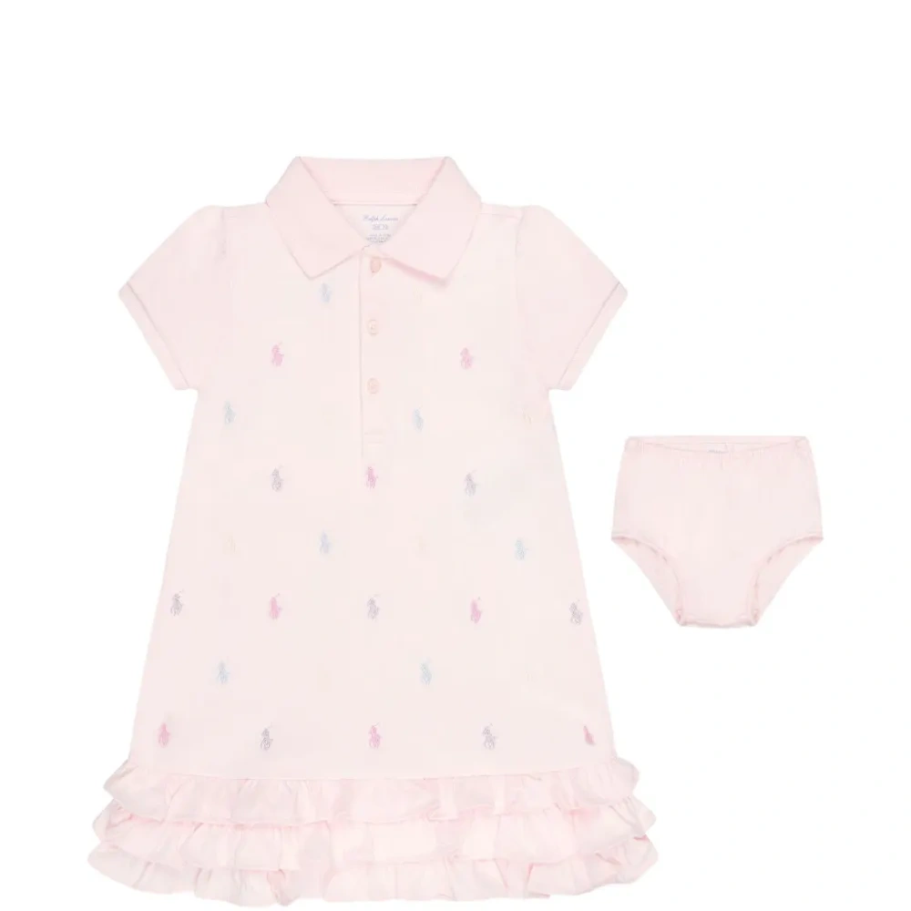 Комплект из футболки-поло с рюшами и трусиков (набор из двух предметов)