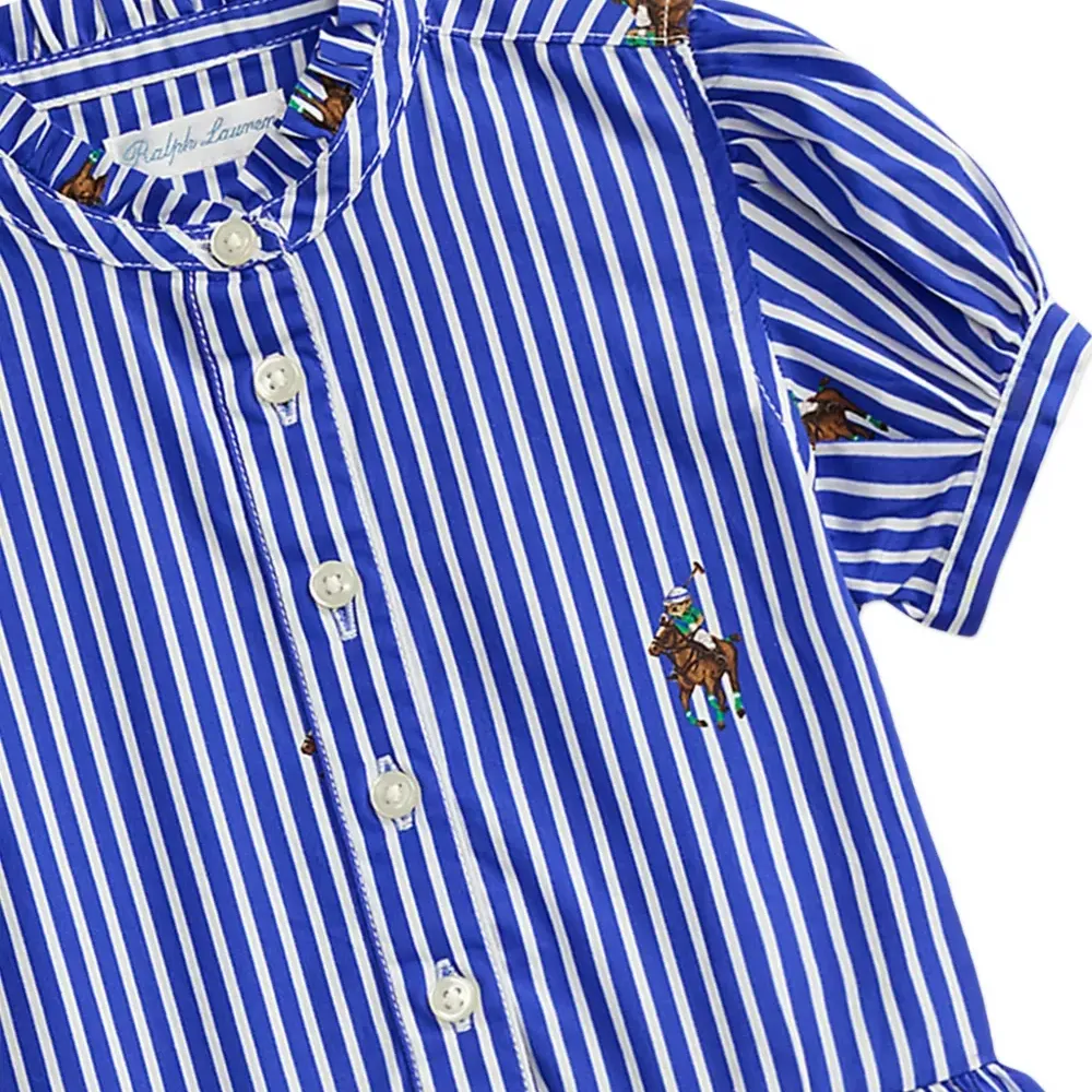 Комплект из блузки и брюк с конными нашивками (набор из двух предметов)