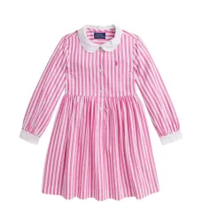 Платье в полоску с воротником