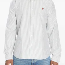 Полосатая рубашка на пуговицах с логотипом Ami de Coeur