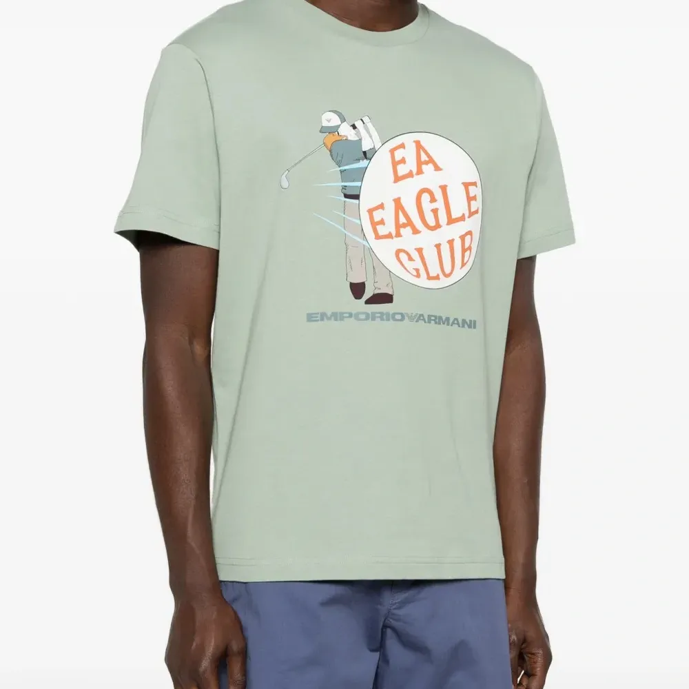 Футболка с графическим принтом и круглым вырезом