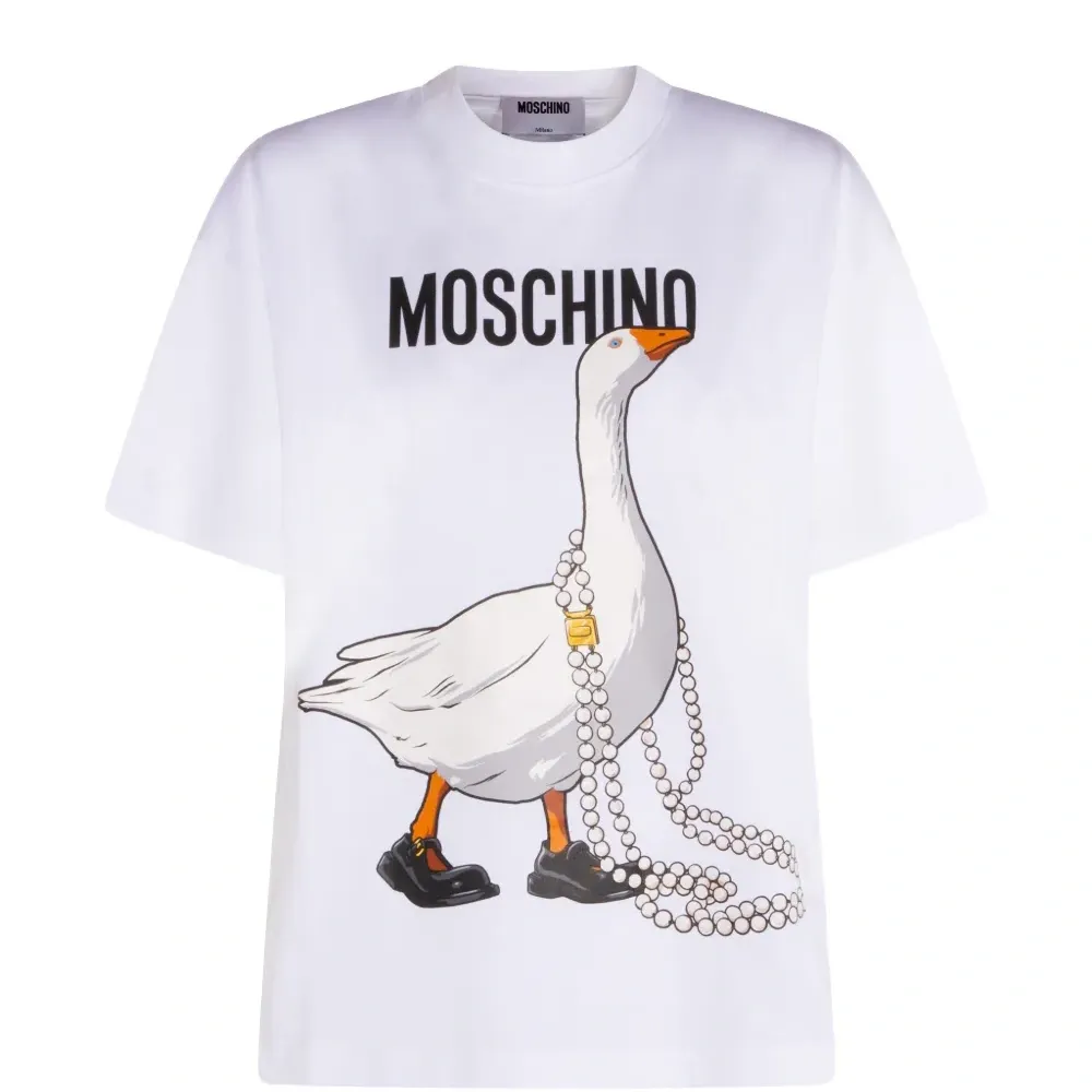 Футболка с принтом гусыни