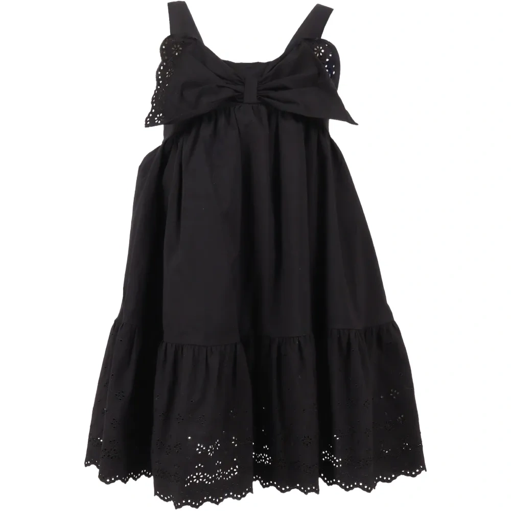 Платье из поплина с бантом Платье из поплина с бантом