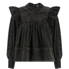 Блузка с воротником поло