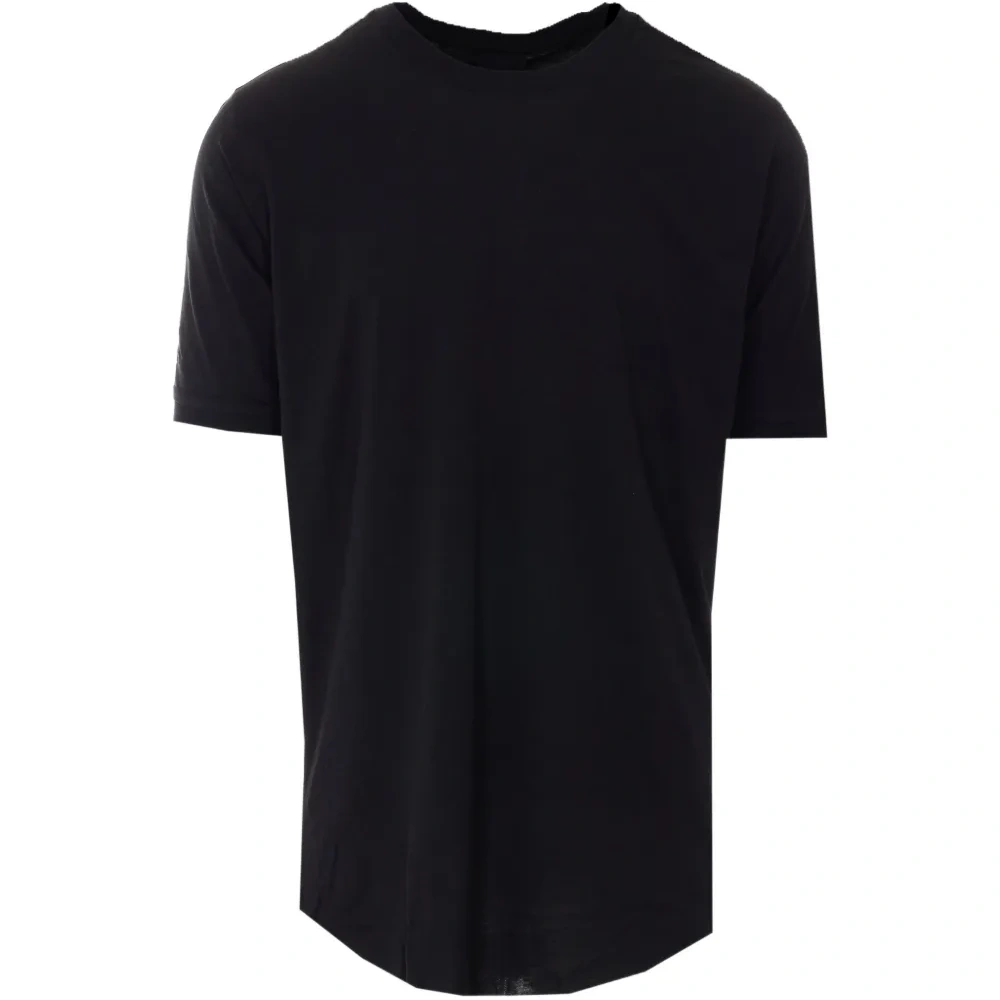 Футболка с круглым вырезом и эластичной отделкой