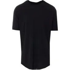 Футболка с круглым вырезом и эластичной отделкой