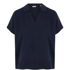 Футболка-поло с V-образным вырезом