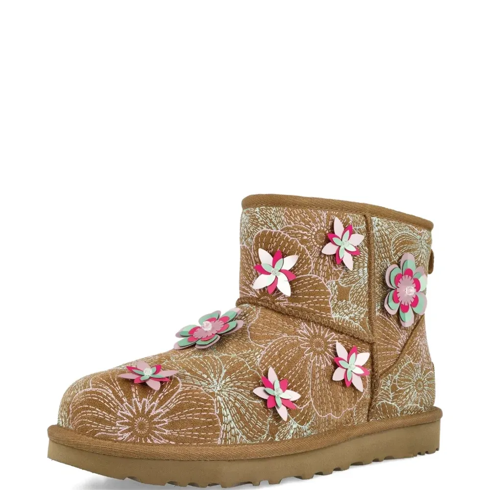 Мини-ботильоны Meadow с вышивкой и цветочными аппликациями