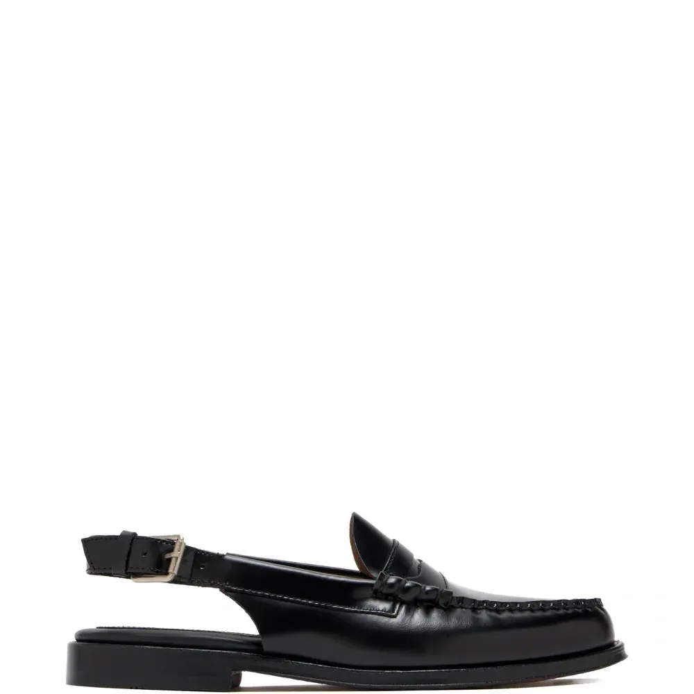 Кожаные лоферы с открытой пяткой