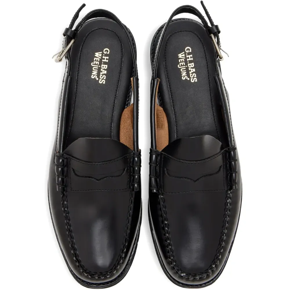 Кожаные лоферы с открытой пяткой