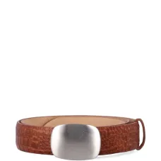 Ремень с пряжкой и эффектом кожи рептилии