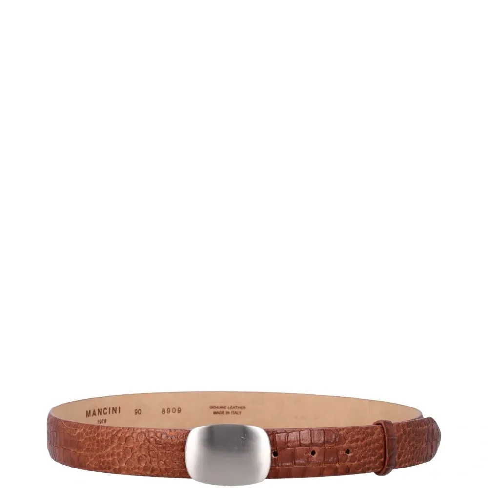 Ремень с пряжкой и эффектом кожи рептилии