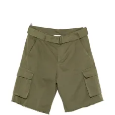 Шорты карго на пуговицах с поясом
