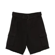 Карго-шорты с поясом и накладными карманами