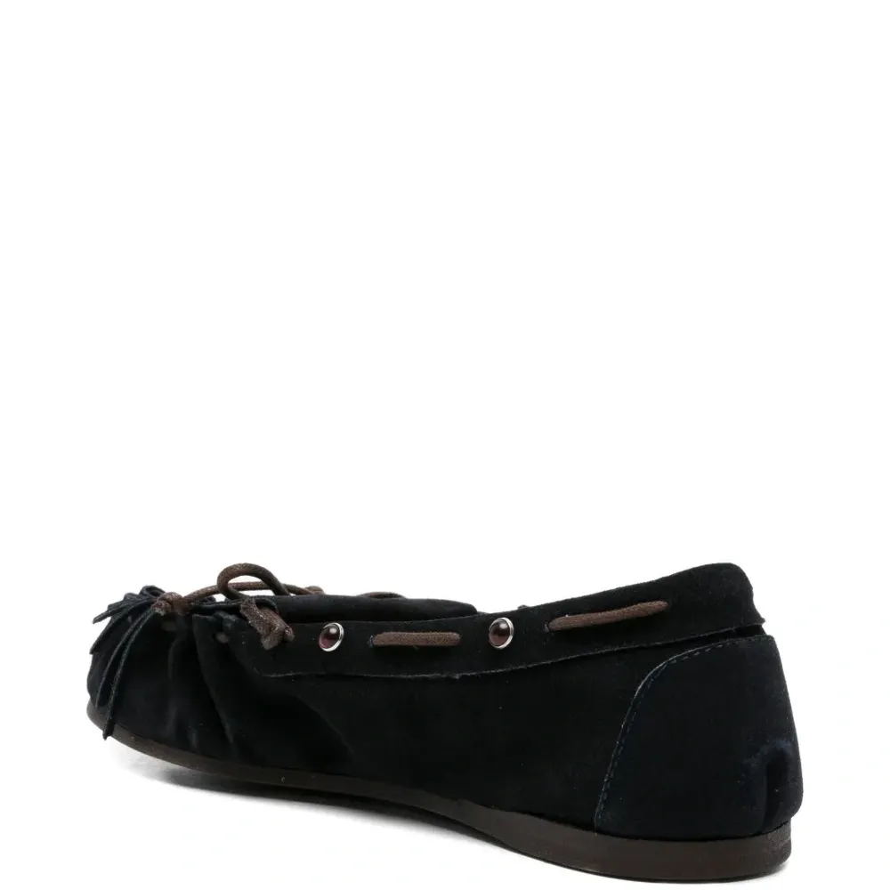 Лоферы с бахромой