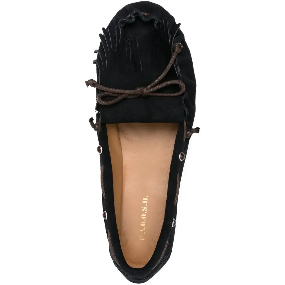 Лоферы с бахромой