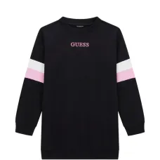 Платье с длинными рукавами и цветными блоками