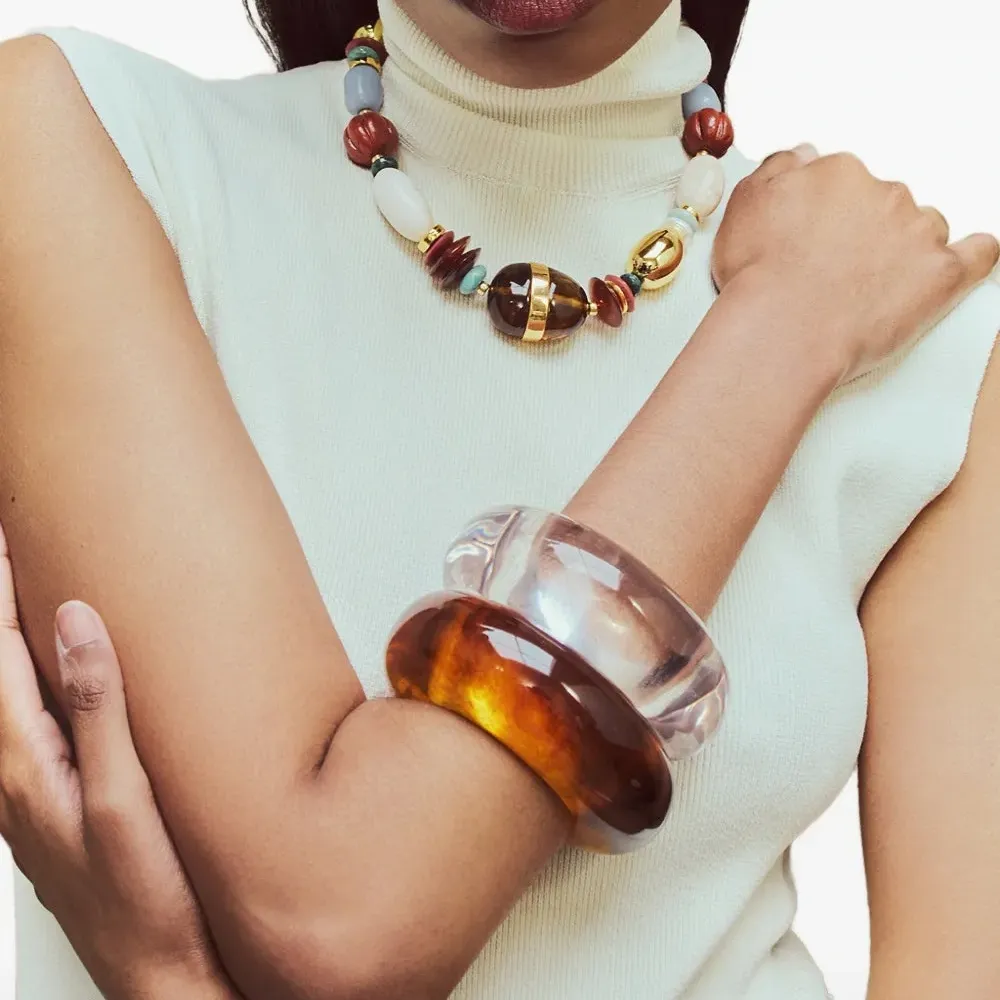 Браслет-кафф под черепаховый панцирь