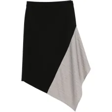 Юбка с полосатой вставкой