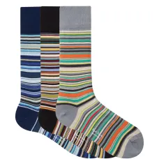 Комплект из трех пар носков в полоску