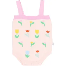 Боди с цветочным принтом на бретелях