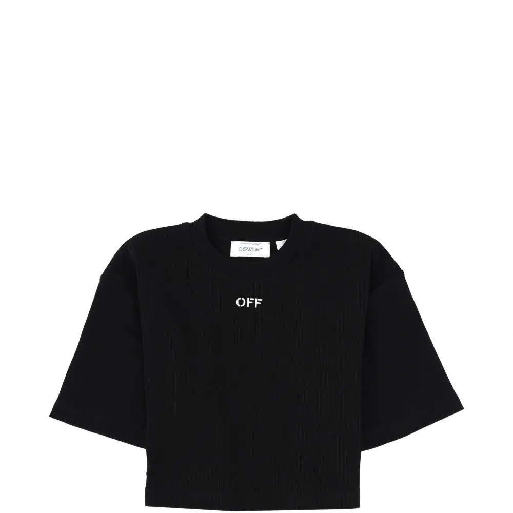 Укороченная футболка с логотипом