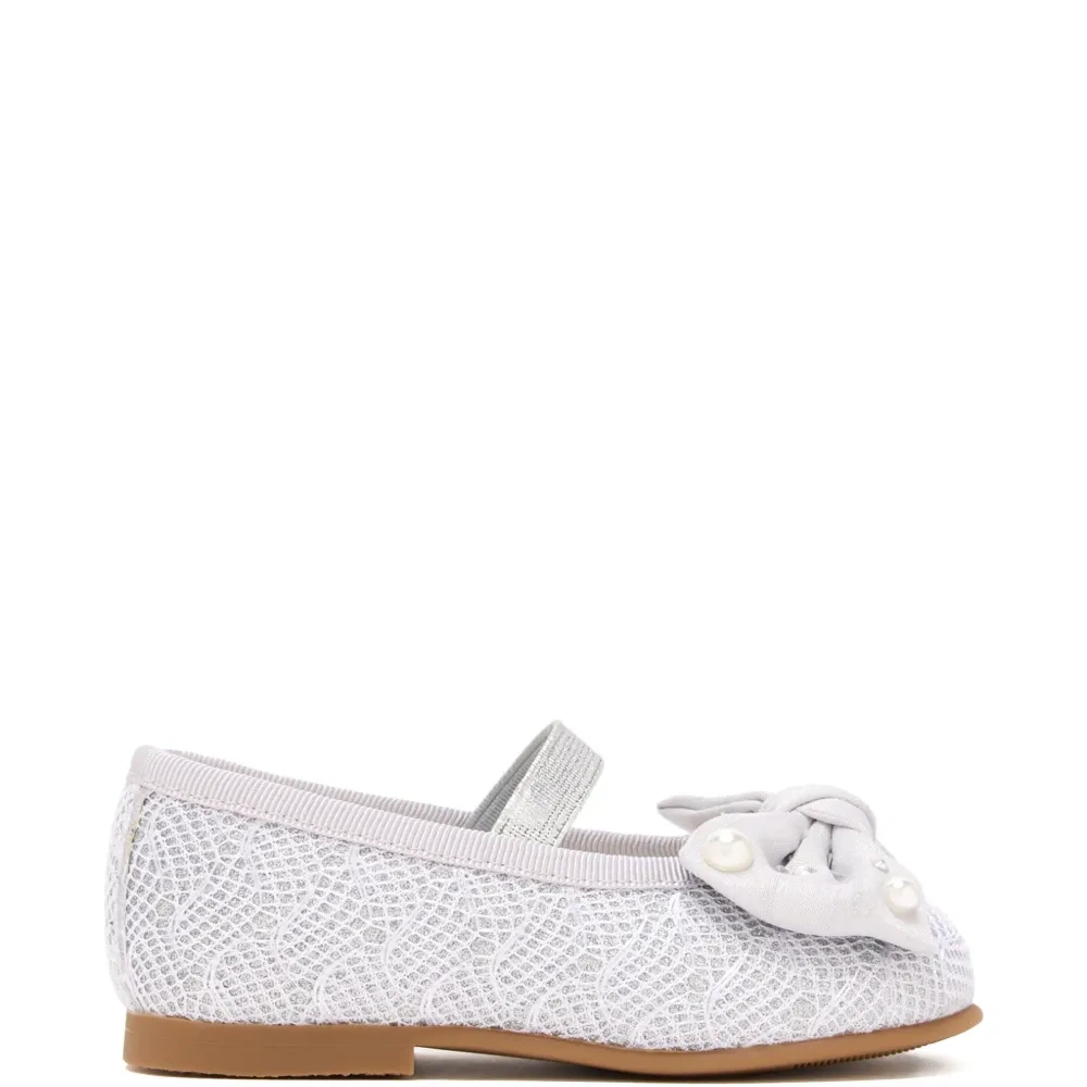 Балетки с украшением в виде банта