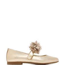 Балетки с цветочными украшениями