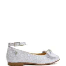 Балетки с украшением в виде банта