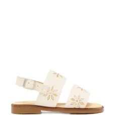 Босоножки с цветочным принтом на ремешке вокруг пятки