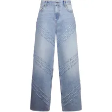 Расклёшенные джинсы с пятью карманами