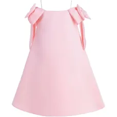 Платье А-силуэта с открытыми плечами и бантом Luneta