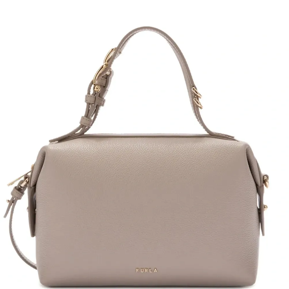 Маленькая кожаная сумка-тоут Double Boston