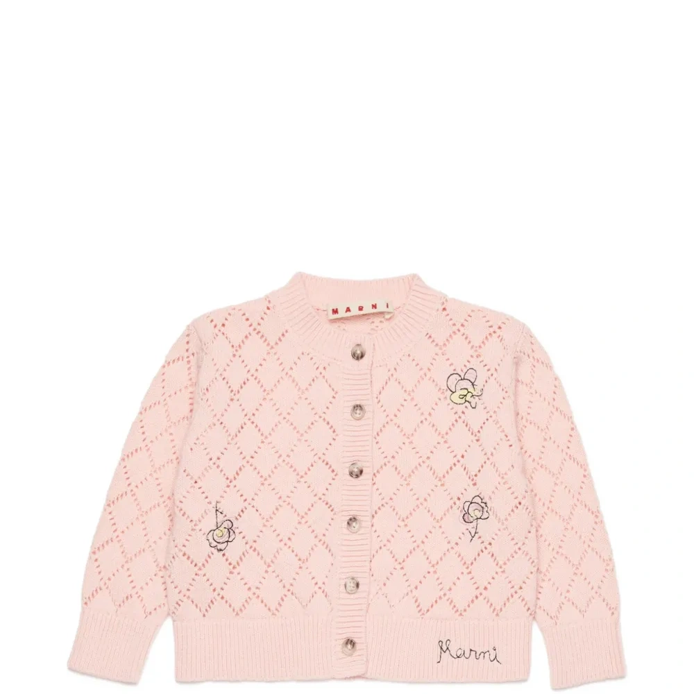 Кардиган с вышивкой и ажурной отделкой