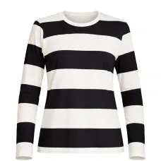 Топ в полоску с длинными рукавами