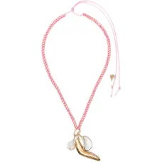 Ожерелье-чокер с вязаным кулоном