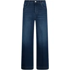 Расклешенные джинсы с украшением стразами