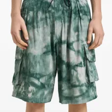 Шорты-карго с эффектом тай-дай