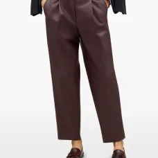 Укороченные брюки со складками Укороченные брюки со складками