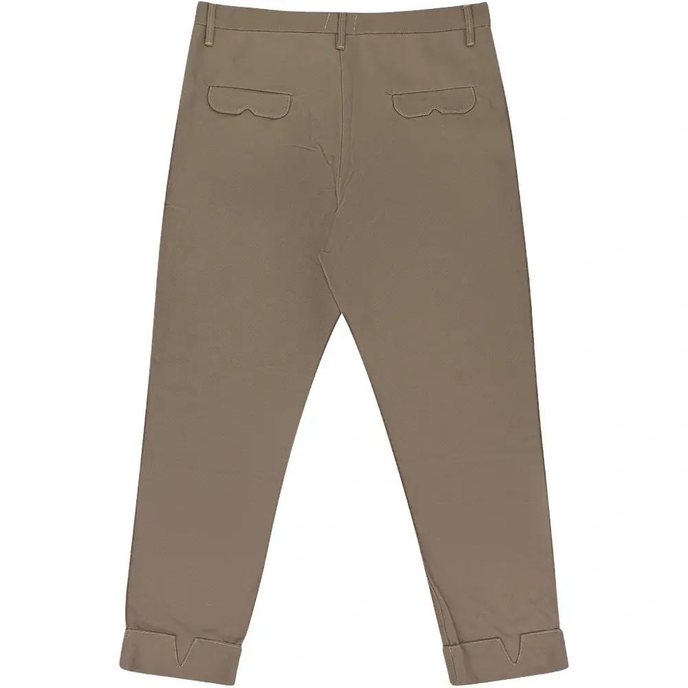 Брюки прямого кроя с разрезами на подоле