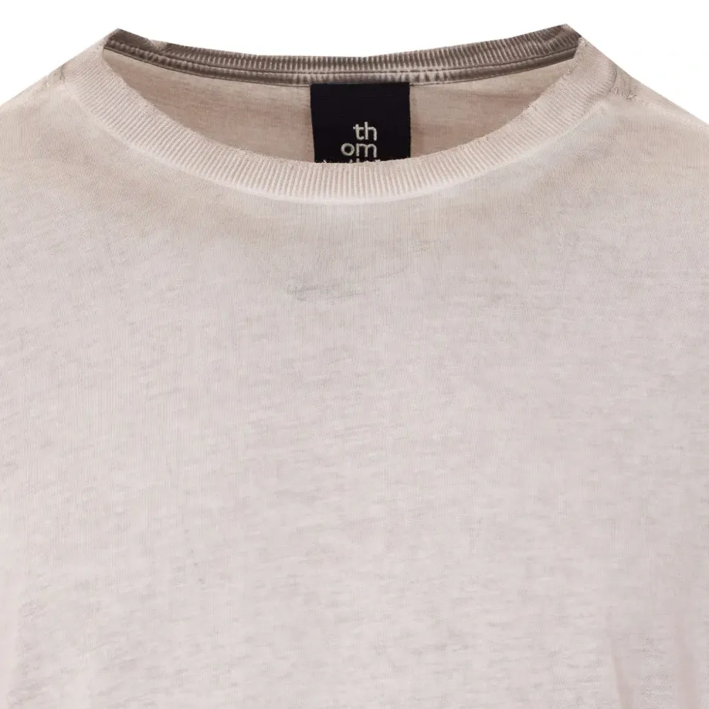 Футболка с круглым вырезом и эффектом потертости Футболка с круглым вырезом и эффектом потертости