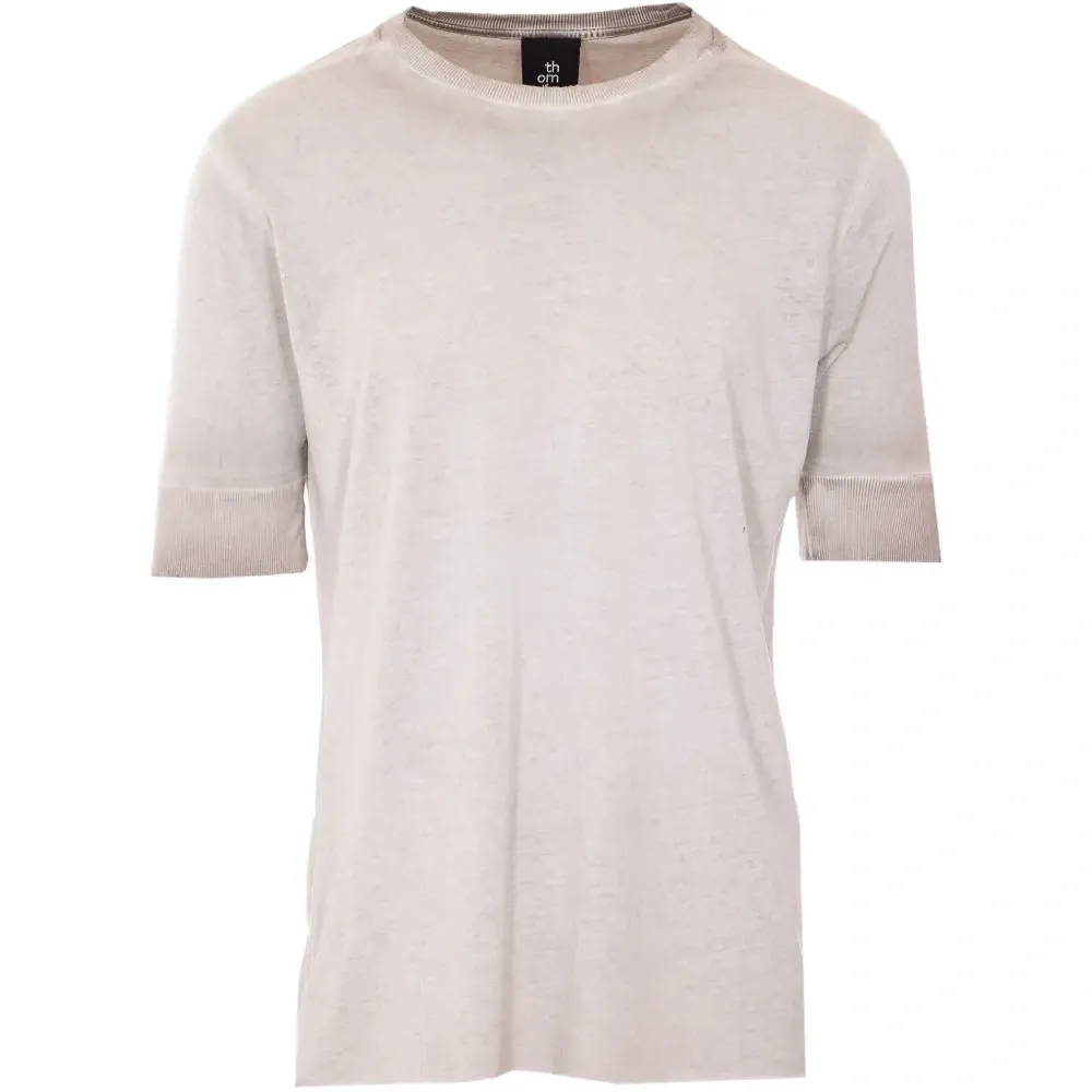 Футболка с круглым вырезом и эффектом потертости Футболка с круглым вырезом и эффектом потертости