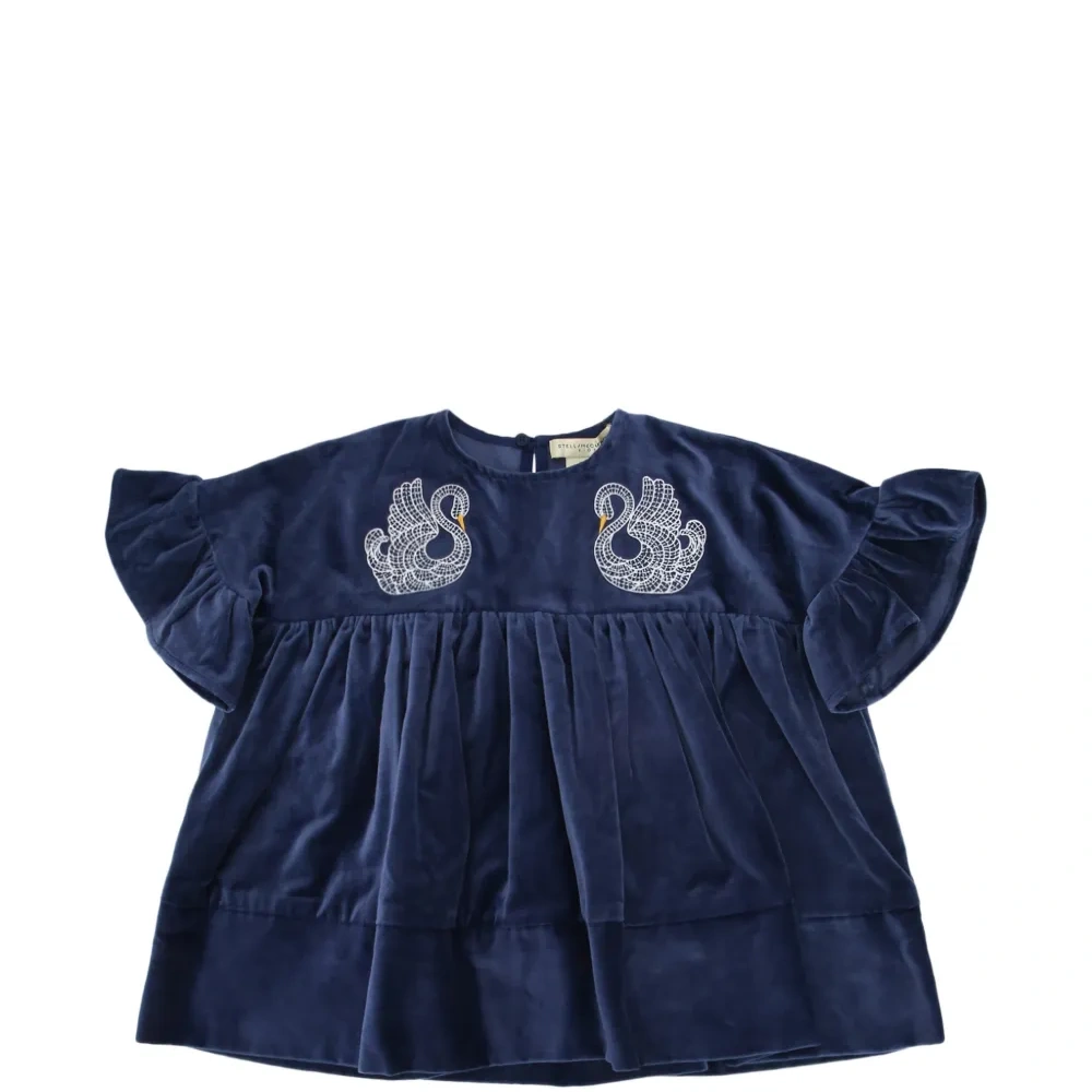 Платье из ткани с оборками