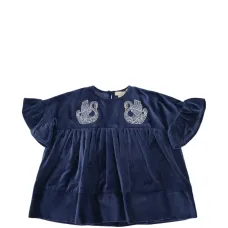 Платье из ткани с оборками