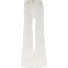 Расклешённые джинсы на пуговицах