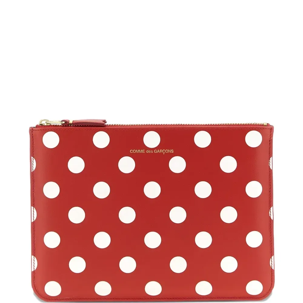 Кожаный кошелек в горошек