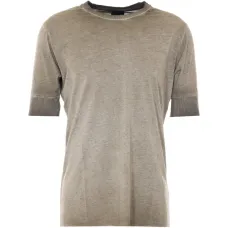 Футболка с эффектом потертости и круглым вырезом