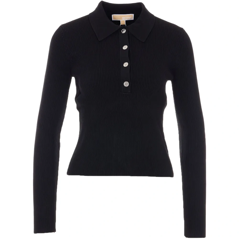 Поло с длинными рукавами на пуговицах