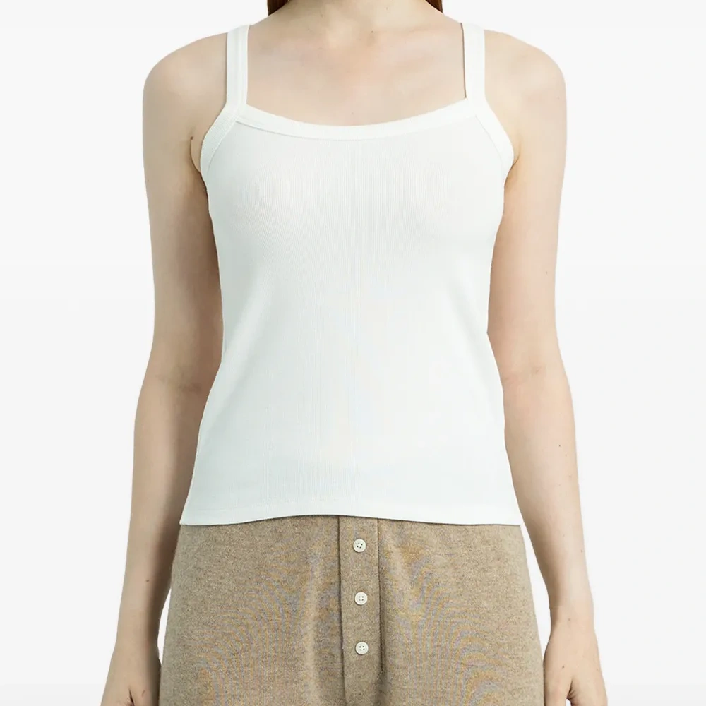 Трикотажная майка в рубчик