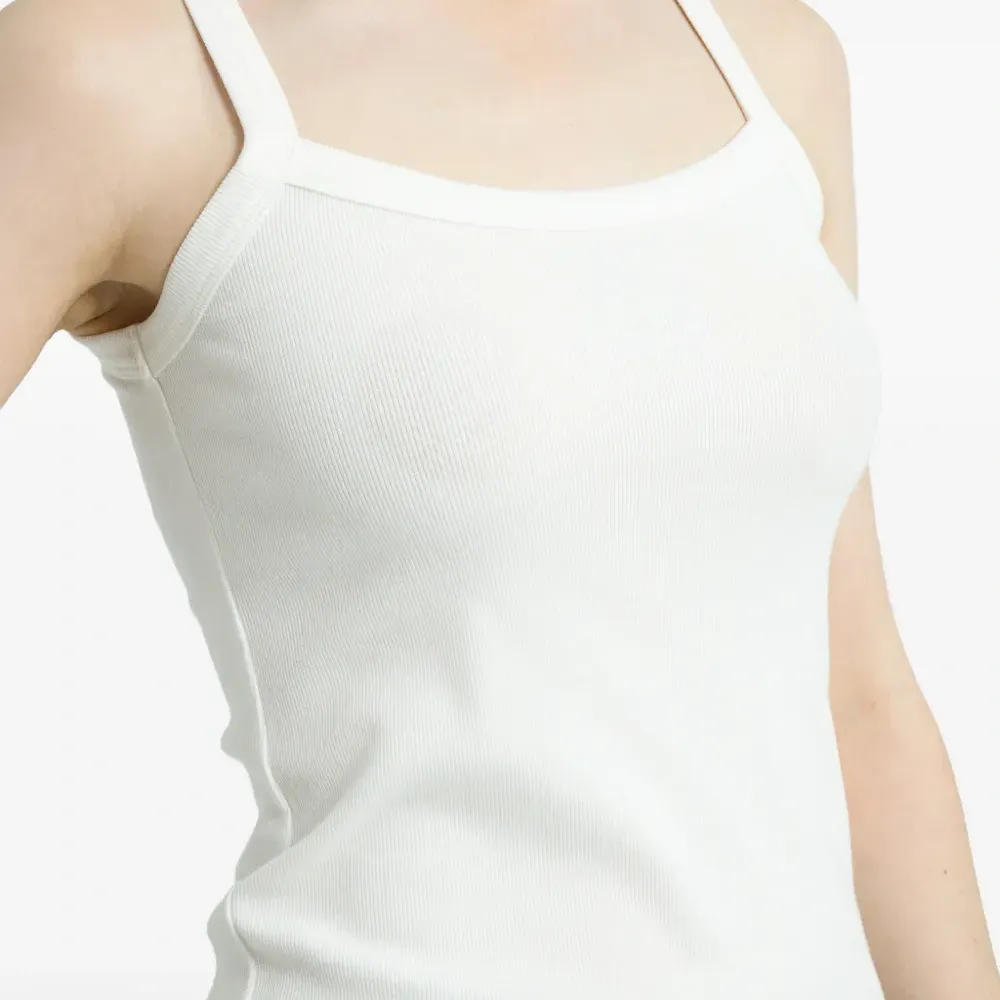 Трикотажная майка в рубчик